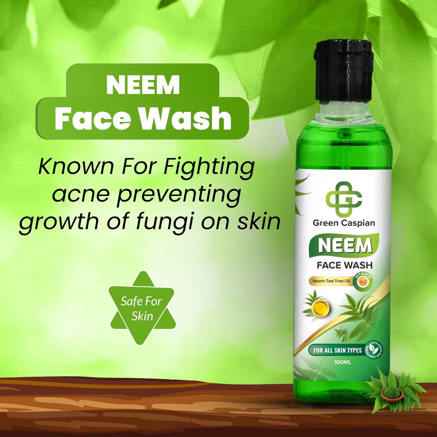 Green Caspian - Neem Face Wash