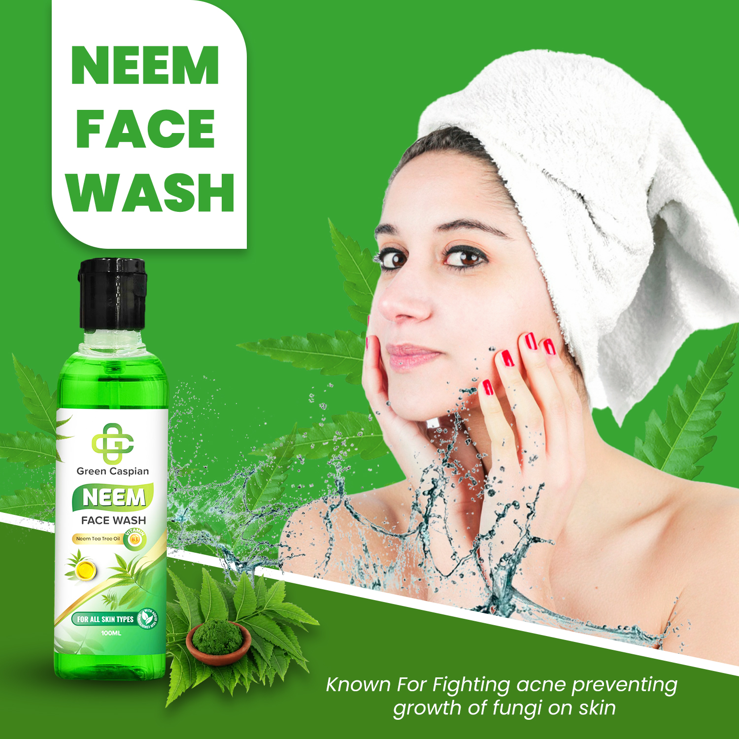 Green Caspian - Neem Face Wash